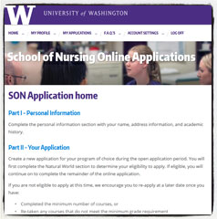 Link to UW SON - Undergrad applications